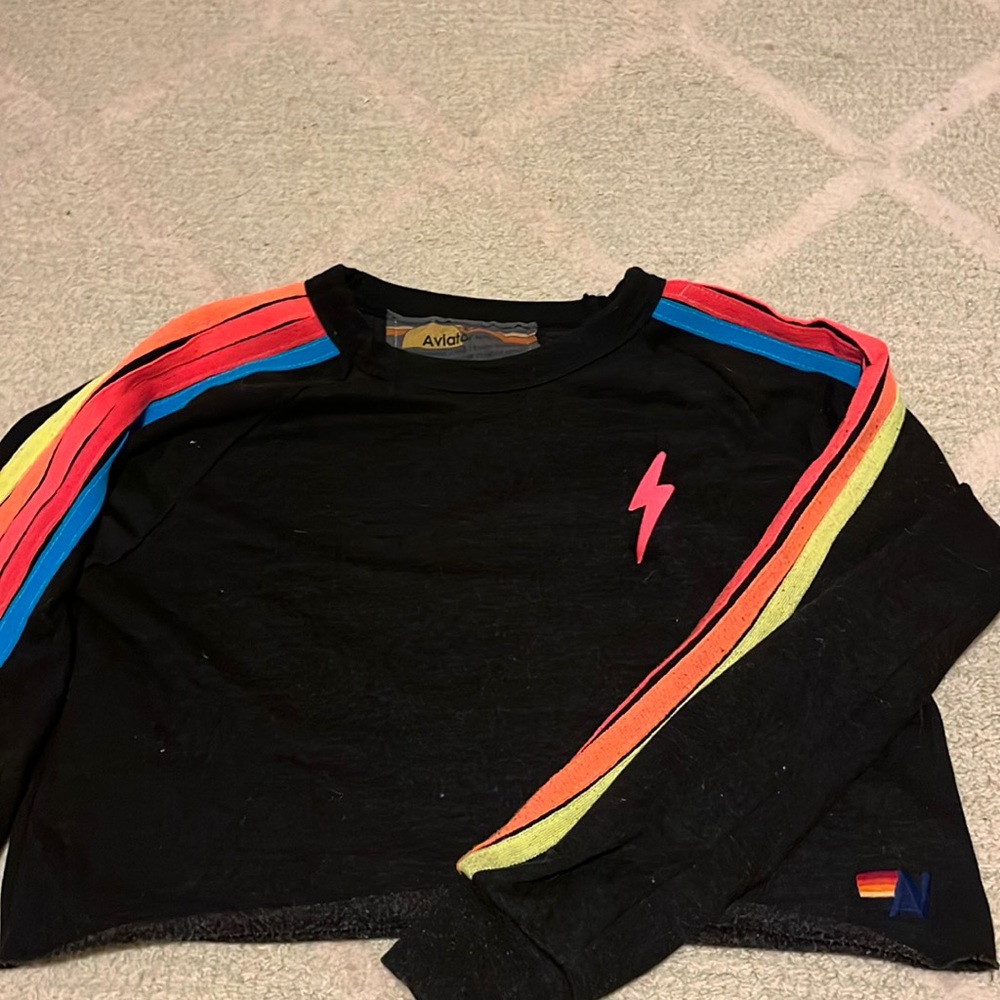 aviator nation cropped sweatshirt